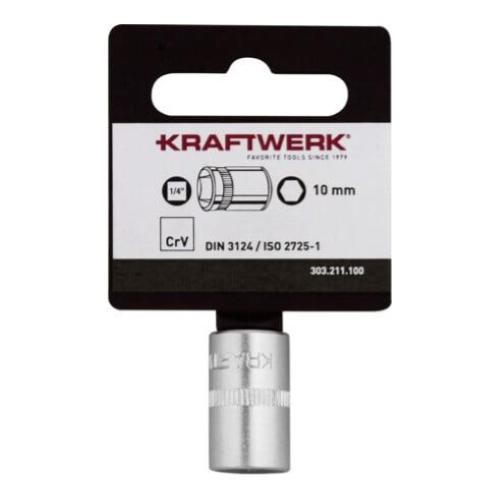 Kraftwerk Tools 303.211.100 BASIC LINE Chiave a bussola 1/4" 10 mm con gancio