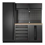 Kraftwerk Tools 3964A-BLK-EX MOBILIO-EX BLK Mobili da officina a 3 elementi, Faggio