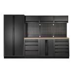 Kraftwerk Tools 3964G-BLK-EX MOBILIO-EX BLK Mobili da officina a 4 elementi, Faggio