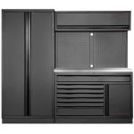 Kraftwerk Tools 3964K-BLK-022-IX MOBILIO BLK Mobili da officina a 2 elementi, Inox