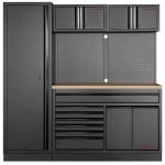 Kraftwerk Tools 3964K-BLK-021 MOBILIO BLK Mobili da officina a 2 elementi, Faggio