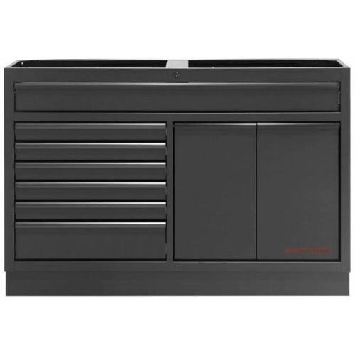 Kraftwerk Tools 3964-03-W-BLK MOBILIO Schubaldenschrank 1360 mm 7 Schubladen 2-Türig BLK