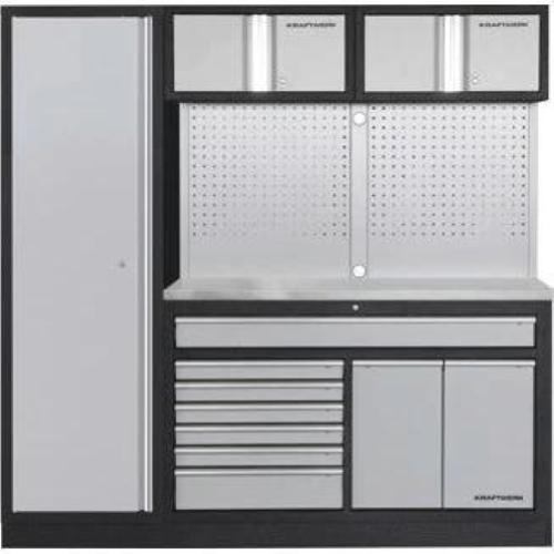 Kraftwerk Tools 3964K-H1W2-K2IX MOBILIO 2-pc. combi wide, perforated wall, 1d locker, Inox