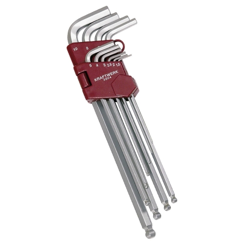 Kraftwerk Tools 3604+3607 Ballpoint hex. key wrench set and TX-key set