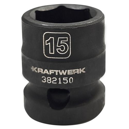 Kraftwerk Tools 382150 Vaso impacto cortos 1/2" 15mm